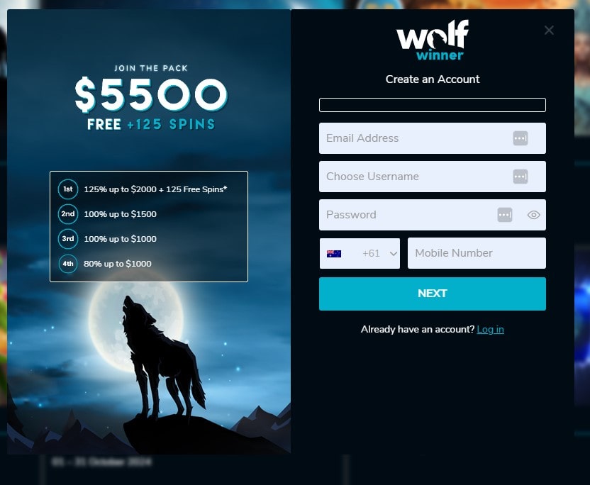 Wolf Winner Registration